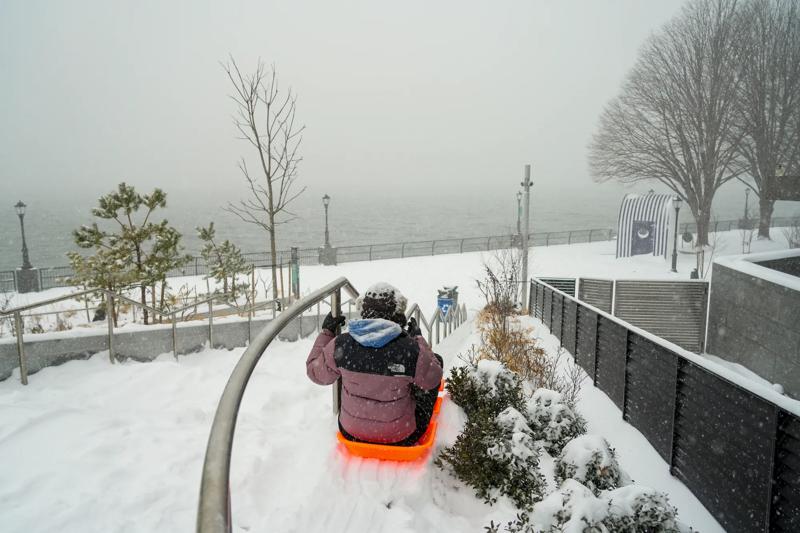 Calla Kessler_2026 Snowstorm_Wagner Park Sledding