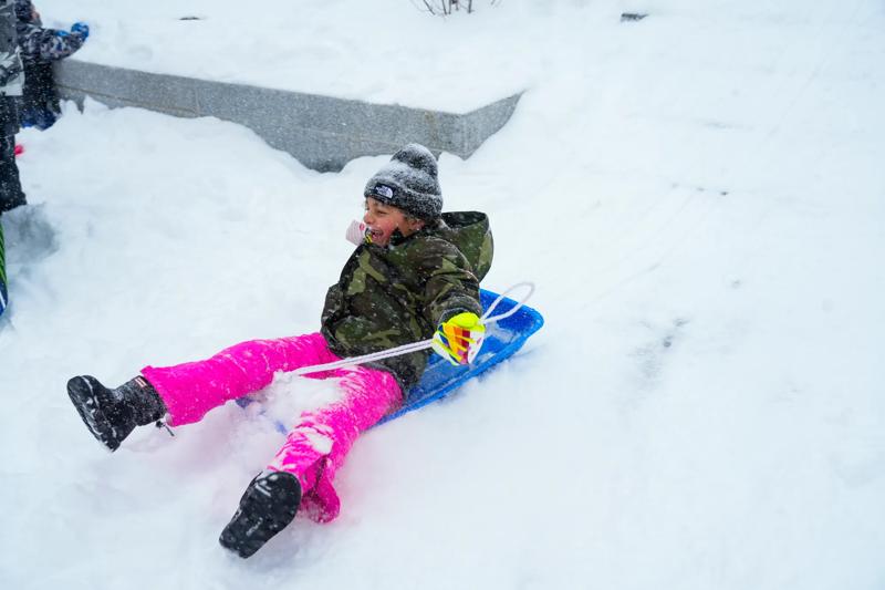 Calla Kessler_2026 Snowstorm_Wagner Park Sledding